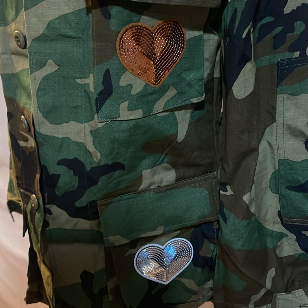 Army Print Patchwork Jacket - image 7